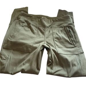 Ridgecut Toughwear Light Olive Green Cargo Pocket Leggings size medium like new